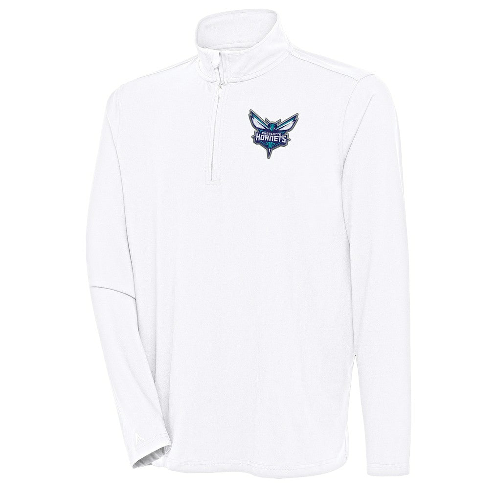 White Charlotte Hornets Antigua Hunk Quarter-Zip Pullover Top | NBA