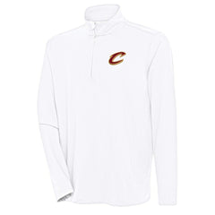 White Cleveland Cavaliers Antigua Hunk Quarter-Zip Pullover Top sale | NBA