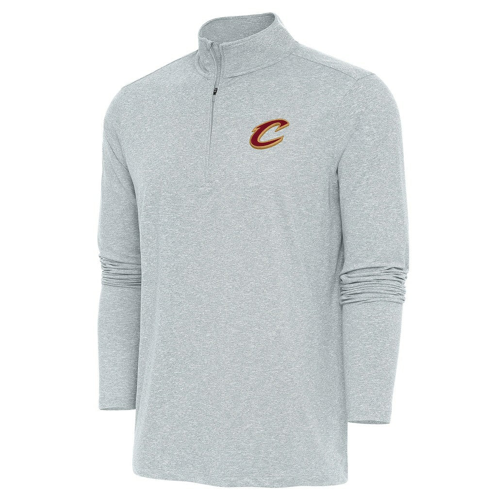 Heather Gray Cleveland Cavaliers Antigua Hunk Quarter-Zip Pullover Top sale | NBA