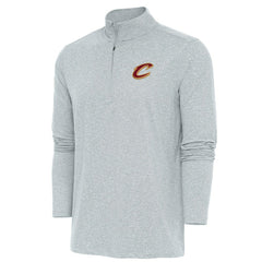 Heather Gray Cleveland Cavaliers Antigua Hunk Quarter-Zip Pullover Top sale | NBA