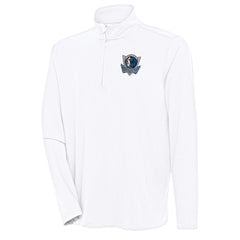 White Dallas Mavericks Antigua Hunk Quarter-Zip Pullover Top sale | NBA