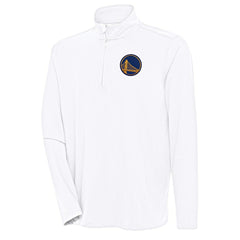White Golden State Warriors Antigua Hunk Quarter-Zip Pullover Top sale | NBA