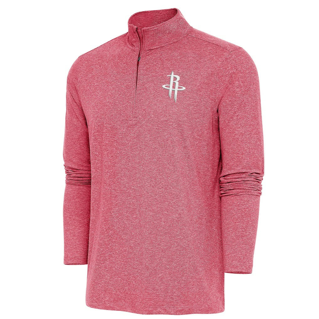 Heather Red Houston Rockets Antigua Hunk Quarter-Zip Pullover Top sale | NBA