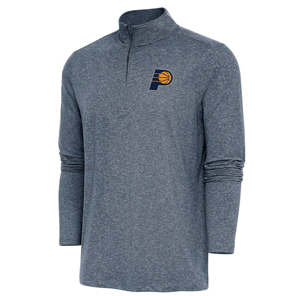 Heather Navy Indiana Pacers Antigua Hunk Quarter-Zip Pullover Top | NBA