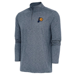 Heather Navy Indiana Pacers Antigua Hunk Quarter-Zip Pullover Top | NBA