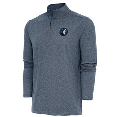 Heather Navy Minnesota Timberwolves Antigua Hunk Quarter-Zip Pullover Top | NBA