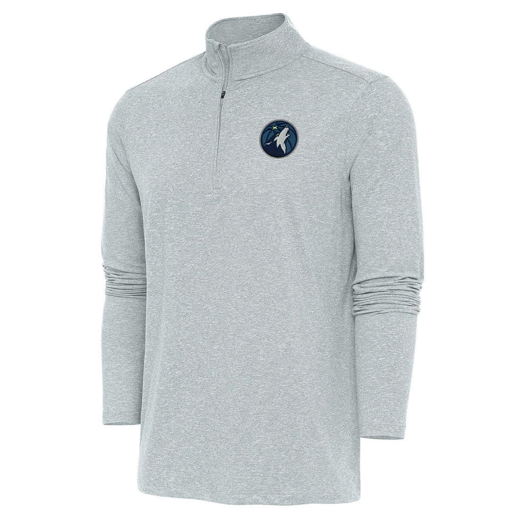 Heather Gray Minnesota Timberwolves Antigua Hunk Quarter-Zip Pullover Top | NBA