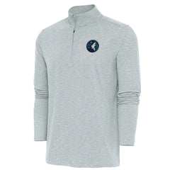 Heather Gray Minnesota Timberwolves Antigua Hunk Quarter-Zip Pullover Top | NBA