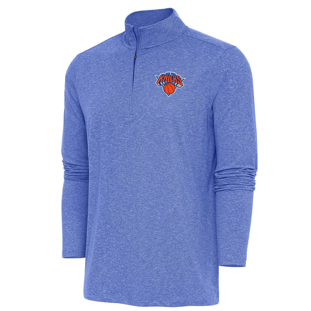 Heather Royal New York Knicks Antigua Hunk Quarter-Zip Pullover Top | NBA