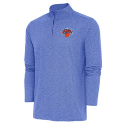 Heather Royal New York Knicks Antigua Hunk Quarter-Zip Pullover Top | NBA