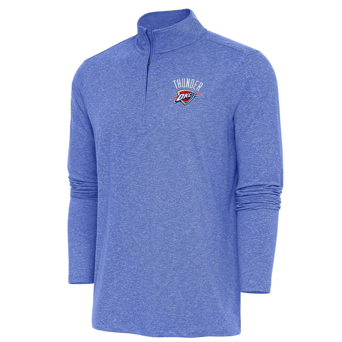 Heather Royal Oklahoma City Thunder Antigua Hunk Quarter-Zip Pullover Top | NBA