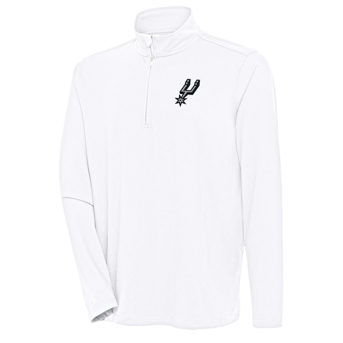 White San Antonio Spurs Antigua Hunk Quarter-Zip Pullover Top | NBA