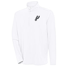 White San Antonio Spurs Antigua Hunk Quarter-Zip Pullover Top | NBA