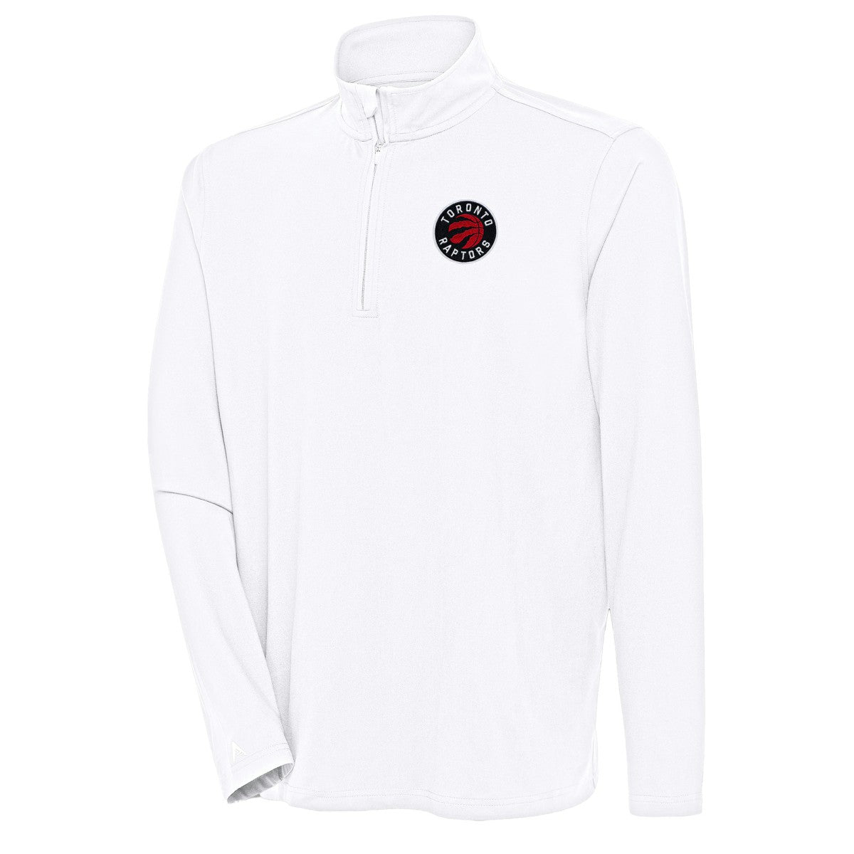 White Toronto Raptors Antigua Hunk Quarter-Zip Pullover Top | NBA