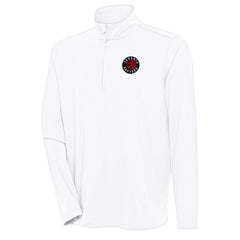 White Toronto Raptors Antigua Hunk Quarter-Zip Pullover Top | NBA
