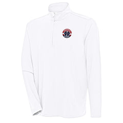 White Washington Wizards Antigua Hunk Quarter-Zip Pullover Top | NBA