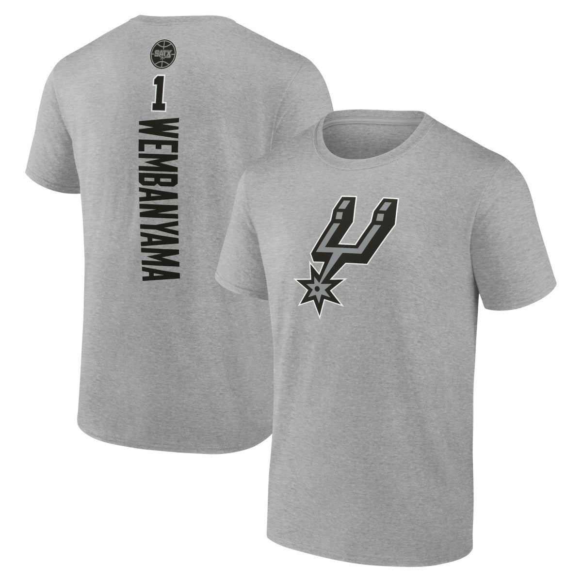 Heather Gray Victor Wembanyama San Antonio Spurs Playmaker Name & Number T-Shirt | NBA