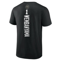 Black Victor Wembanyama San Antonio Spurs Playmaker Name & Number T-Shirt | NBA
