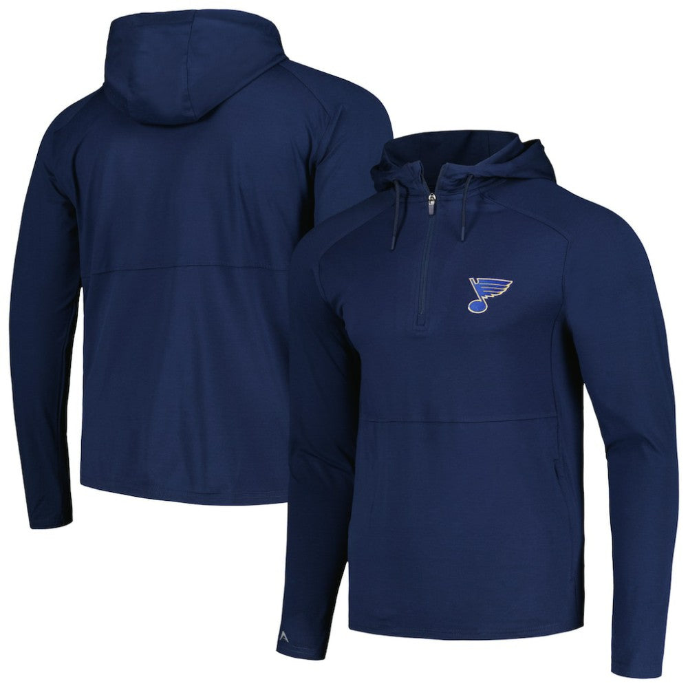 St. Louis Blues Antigua Spikes Raglan Quarter-Zip Hoodie -  NHL Hoodies