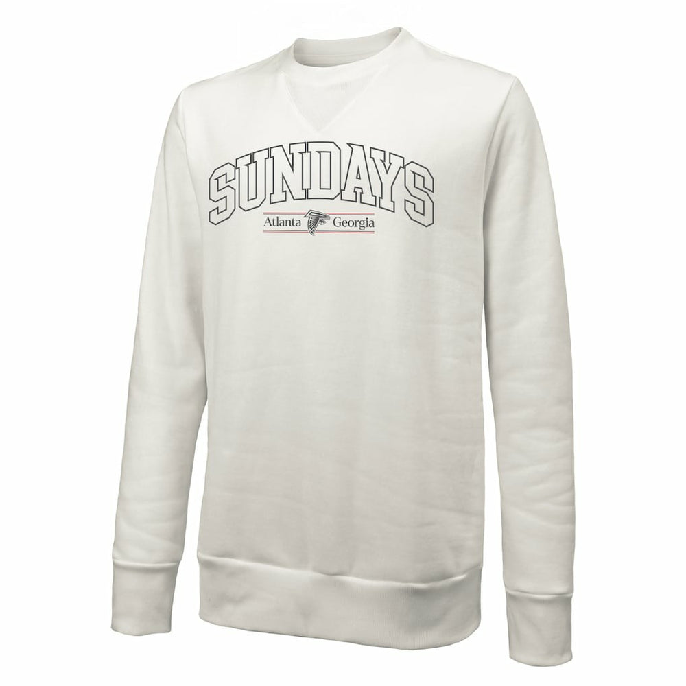 Atlanta Falcons Majestic Threads Unisex Sundays Block Letter Crewneck Pullover Sweatshirt | NFL Outlet