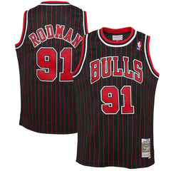 Black Dennis Rodman Chicago Bulls Youth 1995/96 Hardwood Classics Swingman Jersey sale | NBA