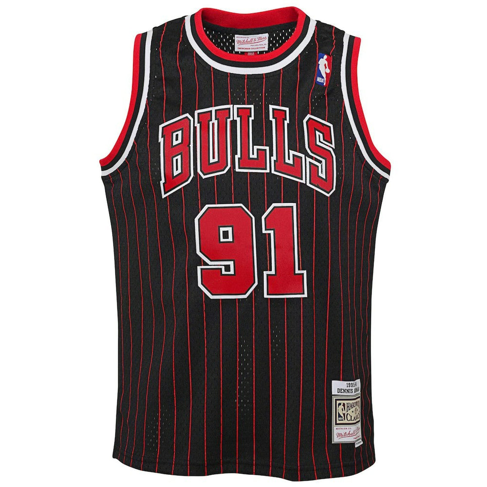 Black Dennis Rodman Chicago Bulls Youth 1995/96 Hardwood Classics Swingman Jersey sale | NBA