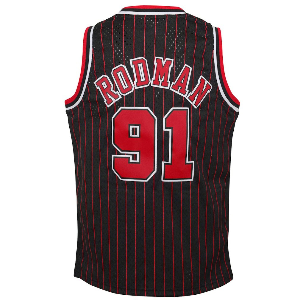 Black Dennis Rodman Chicago Bulls Youth 1995/96 Hardwood Classics Swingman Jersey sale | NBA
