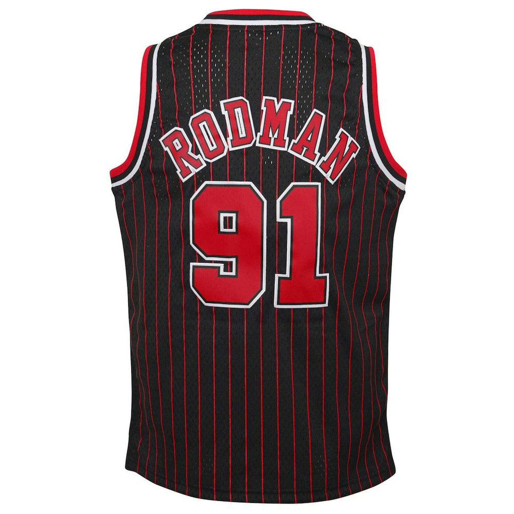 Black Dennis Rodman Chicago Bulls Youth 1995/96 Hardwood Classics Swingman Jersey sale | NBA