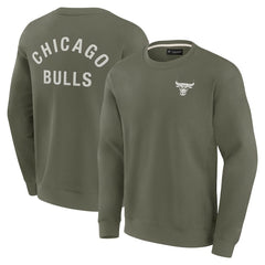 Olive Chicago Bulls Unisex Elements Super Soft Fleece Pullover Sweatshirt | NBA