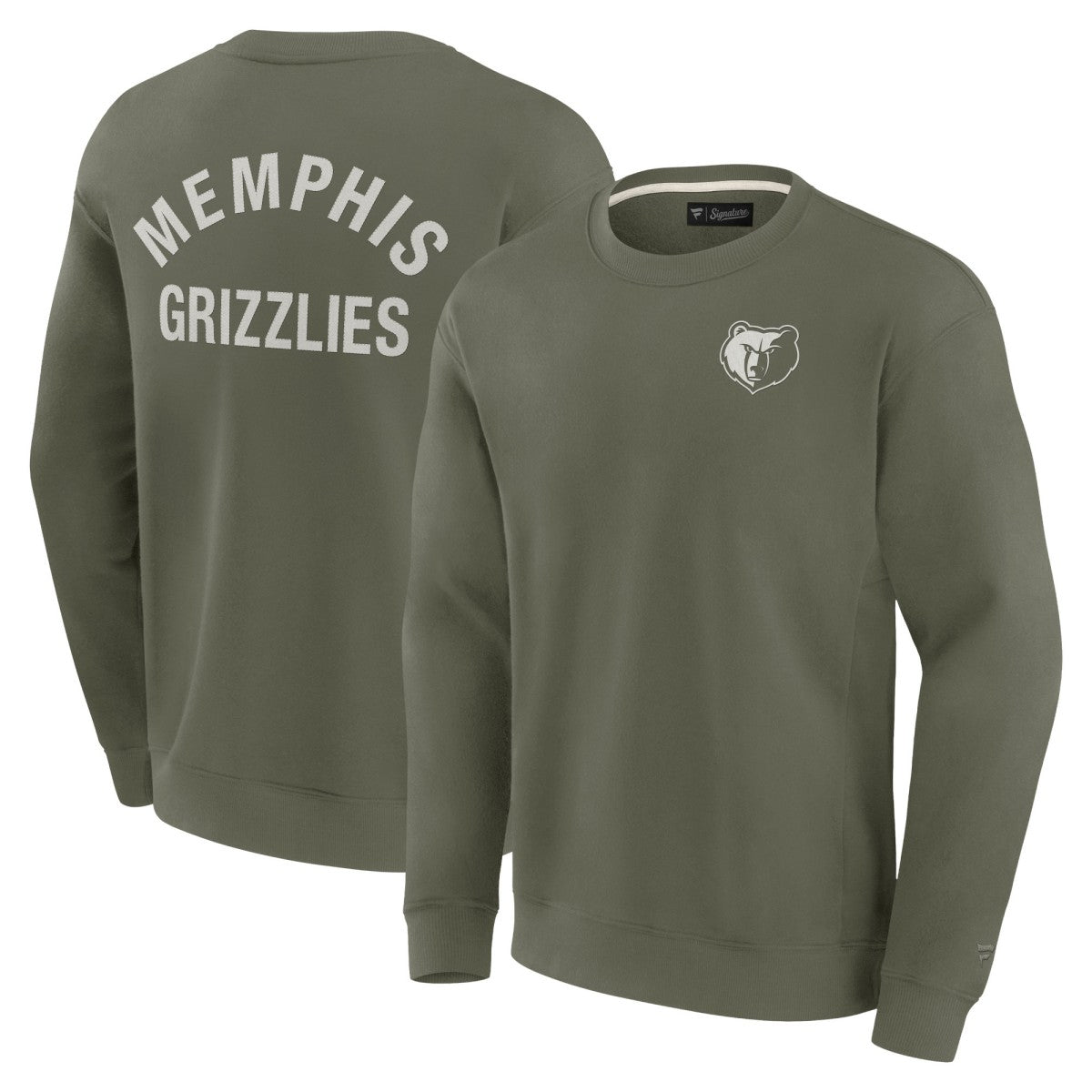 Olive Memphis Grizzlies Unisex Elements Super Soft Fleece Pullover Sweatshirt | NBA