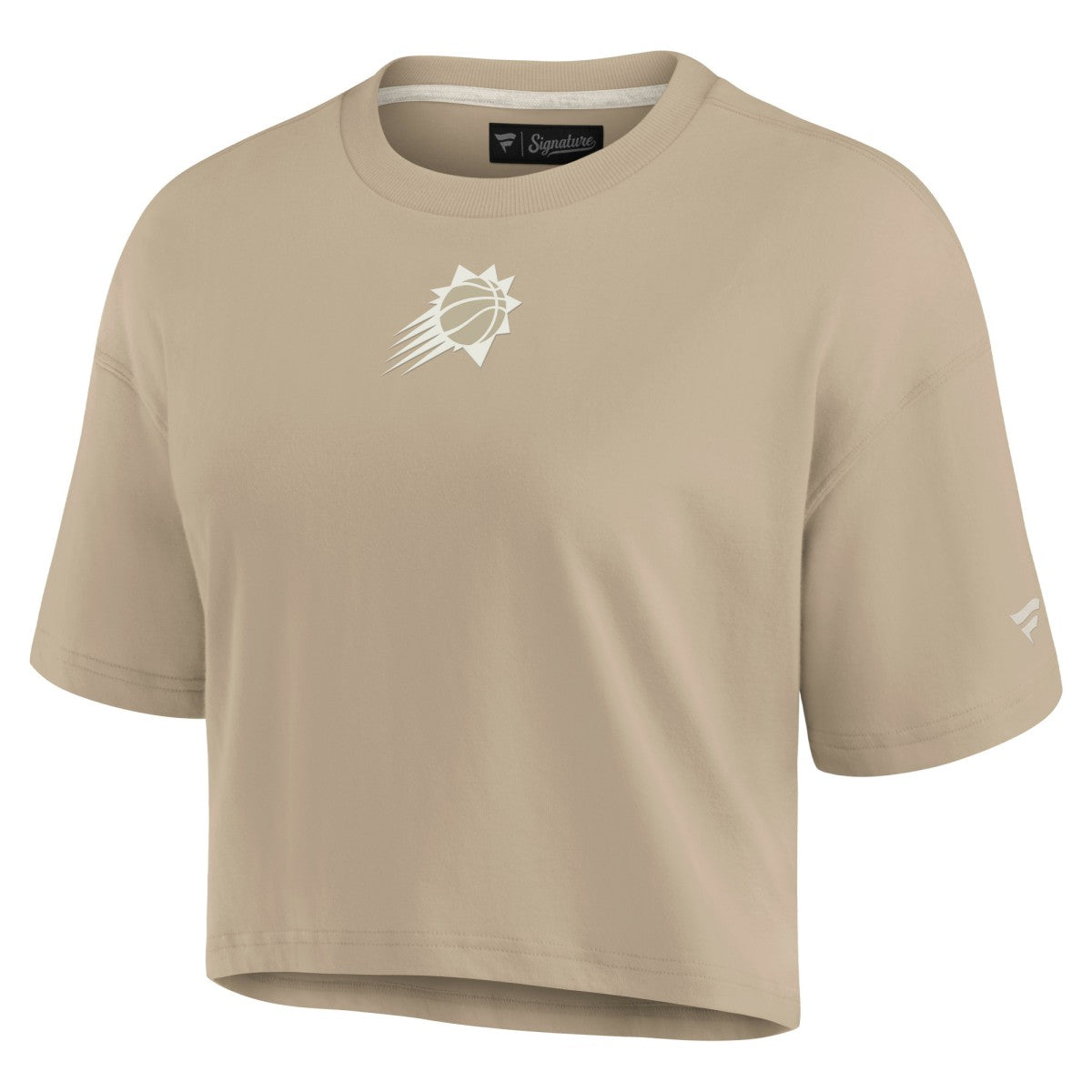 Khaki Phoenix Suns Women's Elements Super Soft Boxy Cropped T-Shirt | NBA