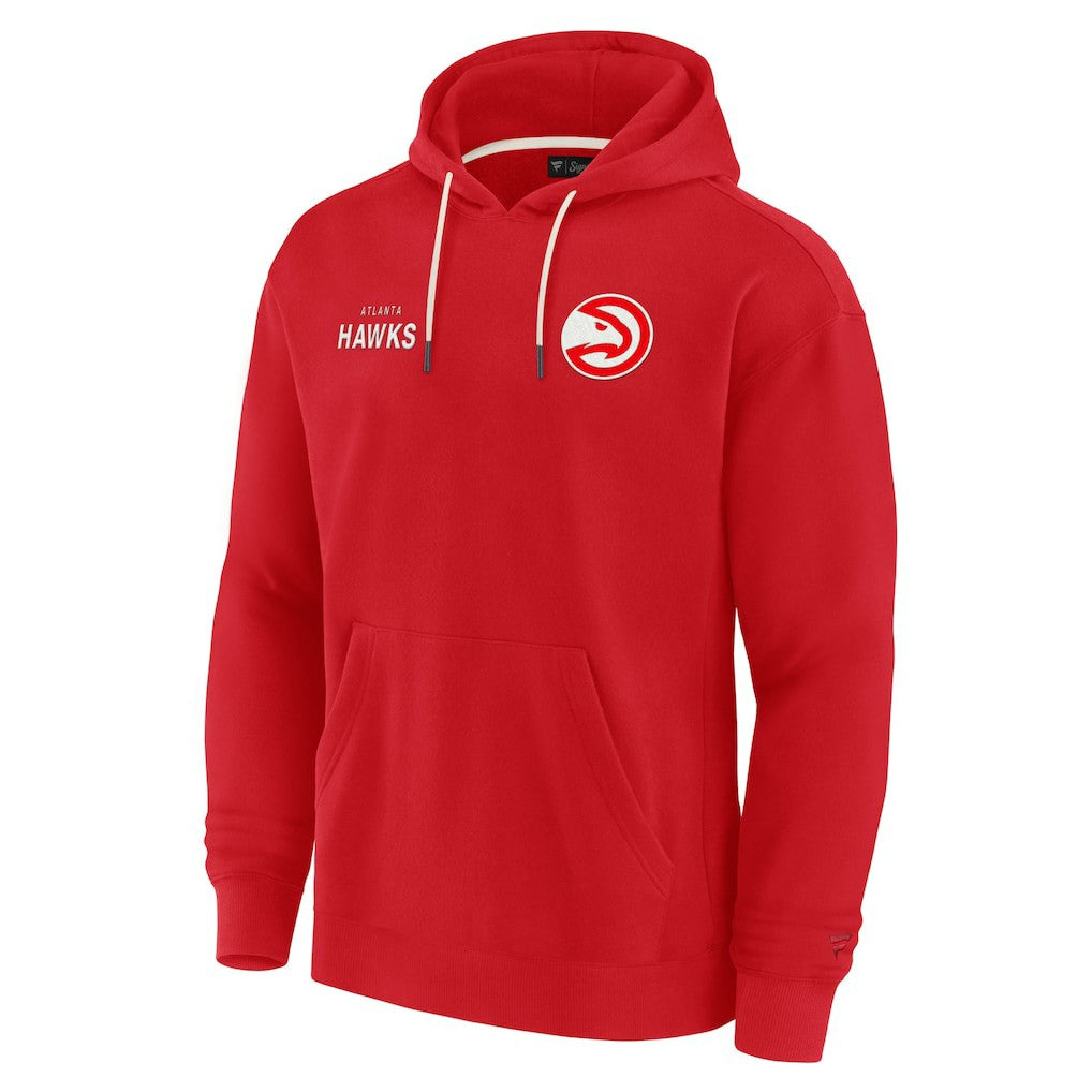 Red Atlanta Hawks Unisex Elements Super Soft Fleece Pullover Hoodie | NBA