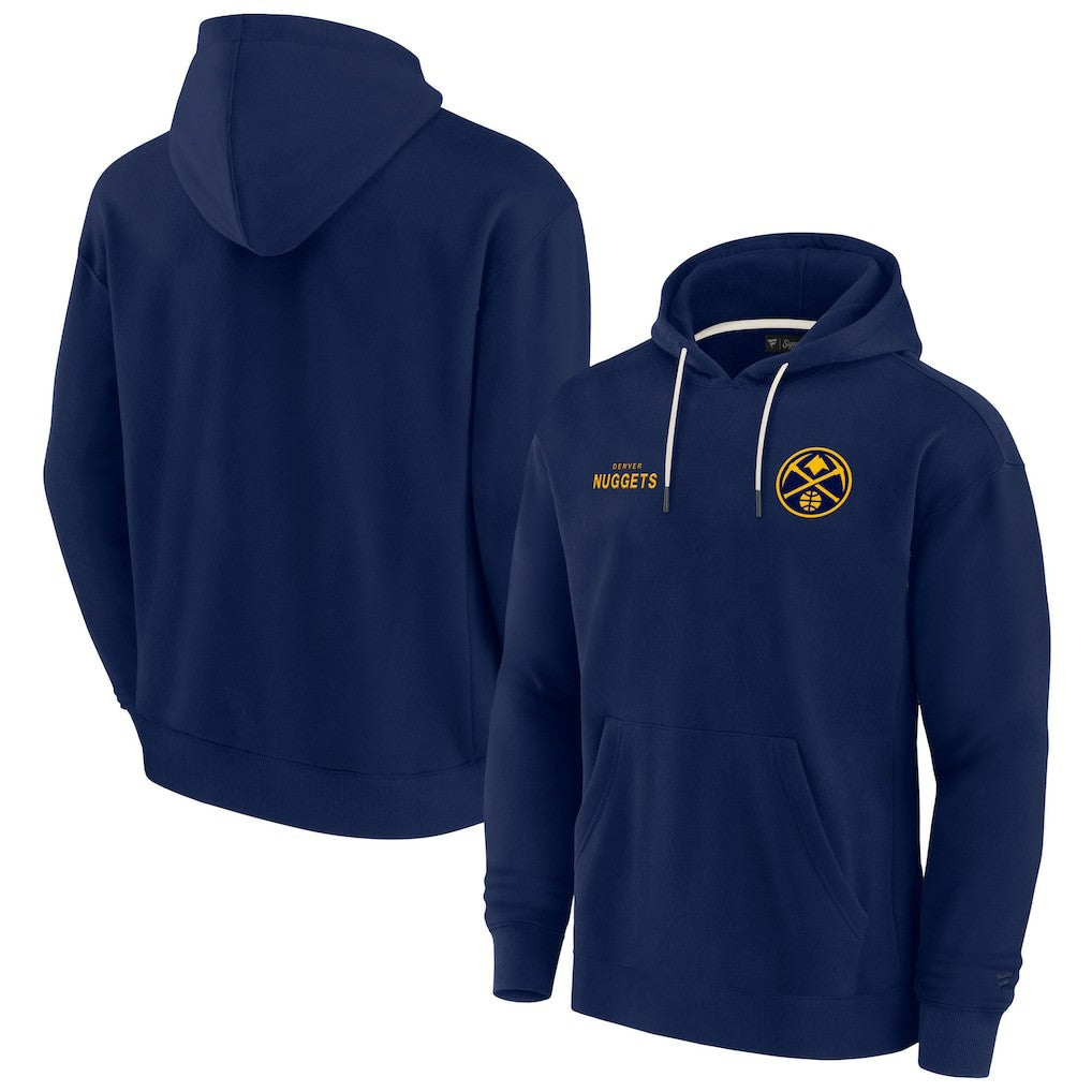 Navy Denver Nuggets Unisex Elements Super Soft Fleece Pullover Hoodie sale | NBA