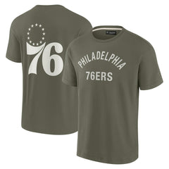 Olive Philadelphia 76ers Unisex Elements Super Soft Short Sleeve T-Shirt | NBA