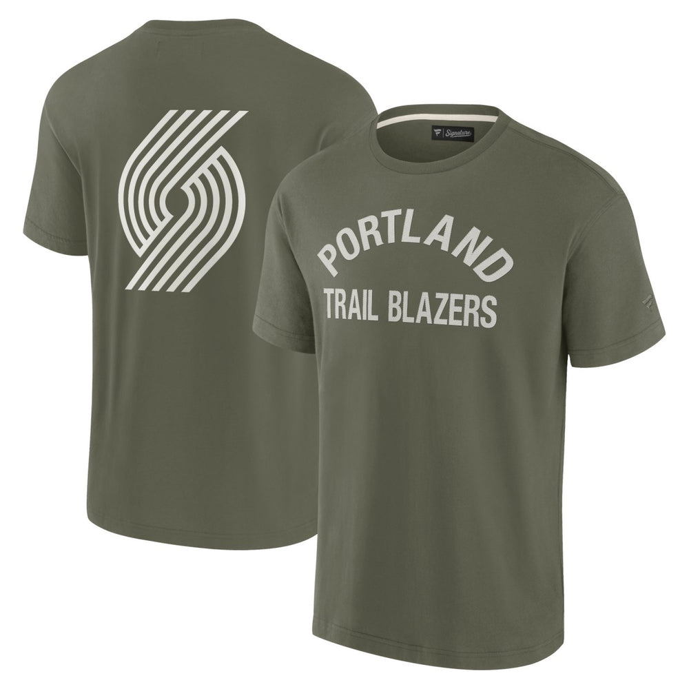 Olive Portland Trail Blazers Unisex Elements Super Soft Short Sleeve T-Shirt | NBA