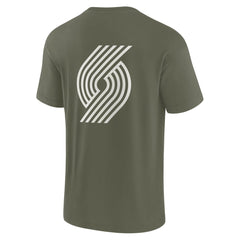 Olive Portland Trail Blazers Unisex Elements Super Soft Short Sleeve T-Shirt | NBA