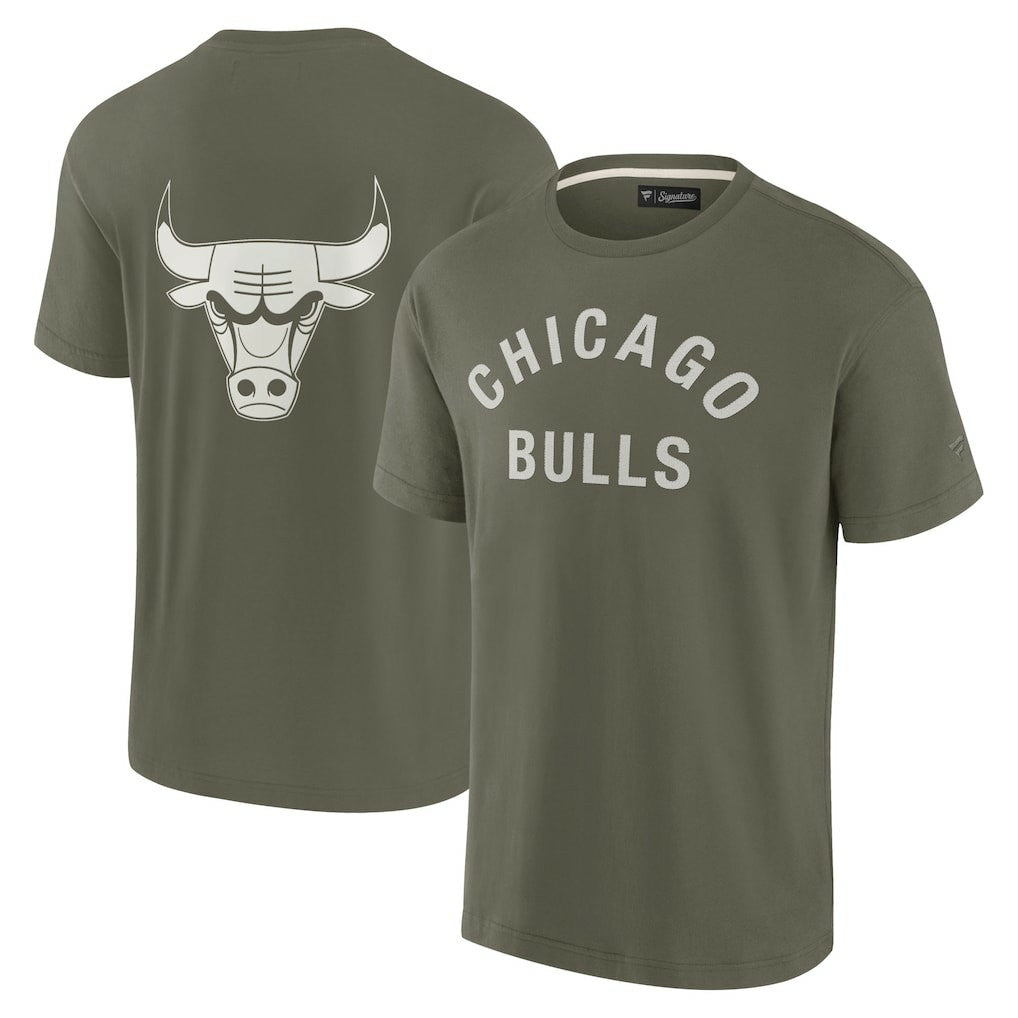 Olive Chicago Bulls Unisex Elements Super Soft Short Sleeve T-Shirt sale | NBA