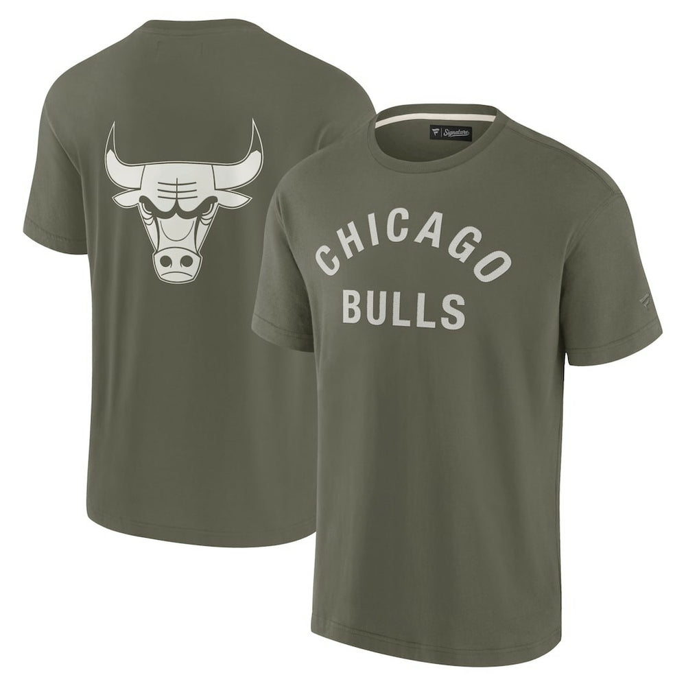 Olive Chicago Bulls Unisex Elements Super Soft Short Sleeve T-Shirt sale | NBA