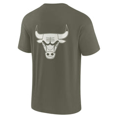 Olive Chicago Bulls Unisex Elements Super Soft Short Sleeve T-Shirt sale | NBA