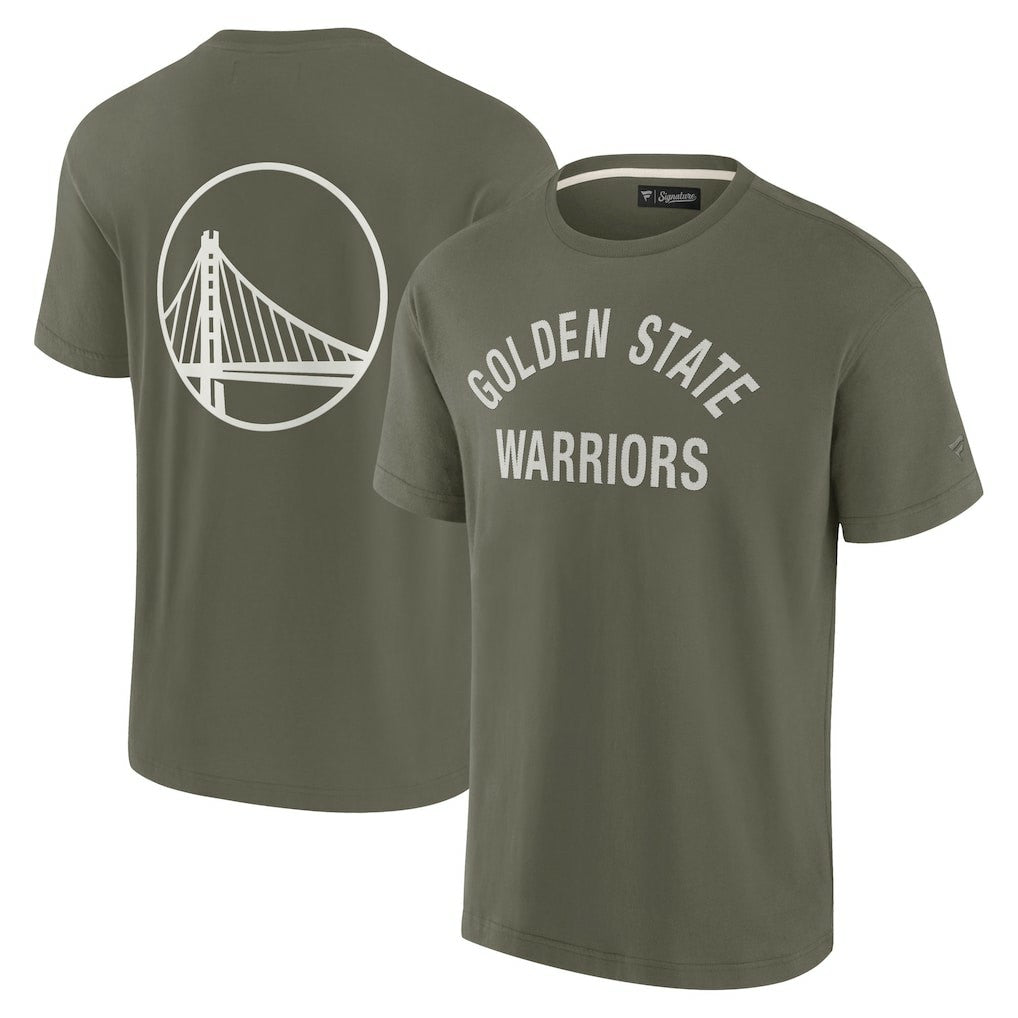 Olive Golden State Warriors Unisex Elements Super Soft Short Sleeve T-Shirt sale | NBA