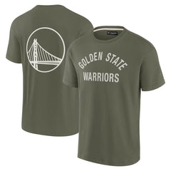 Olive Golden State Warriors Unisex Elements Super Soft Short Sleeve T-Shirt sale | NBA