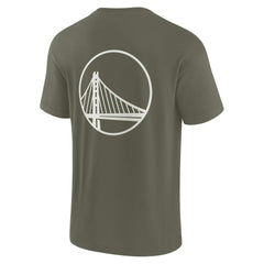 Olive Golden State Warriors Unisex Elements Super Soft Short Sleeve T-Shirt sale | NBA