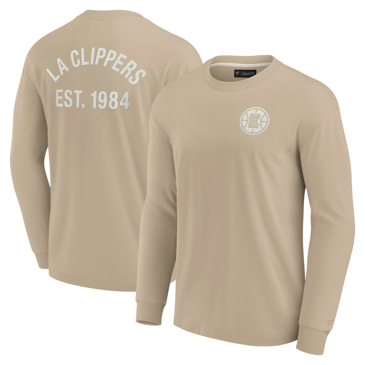 Khaki LA Clippers Unisex Elements Super Soft Long Sleeve T-Shirt | NBA