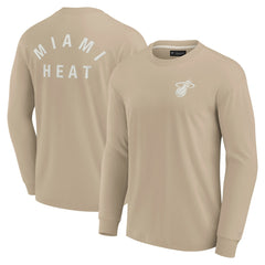 Khaki Miami Heat Unisex Elements Super Soft Long Sleeve T-Shirt | NBA