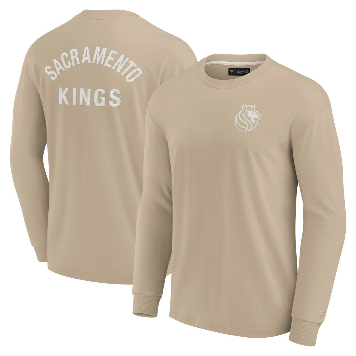 Khaki Sacramento Kings Unisex Elements Super Soft Long Sleeve T-Shirt | NBA