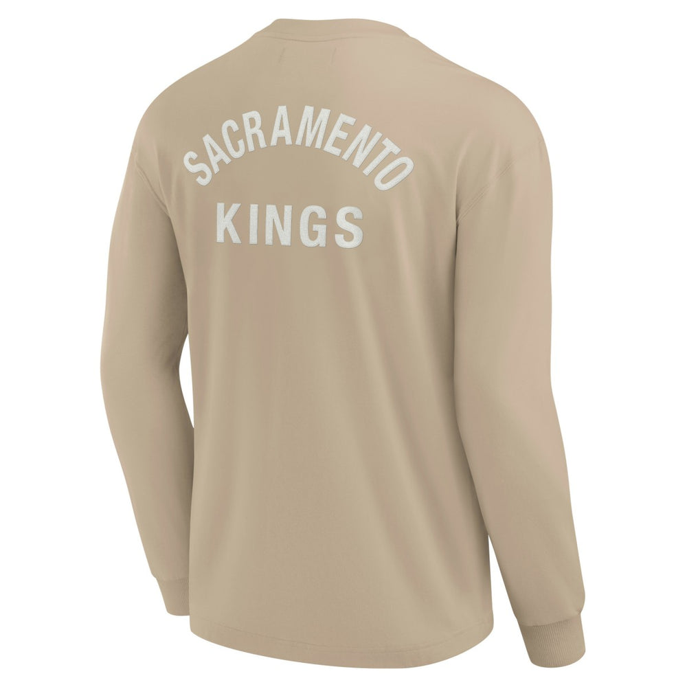 Khaki Sacramento Kings Unisex Elements Super Soft Long Sleeve T-Shirt | NBA