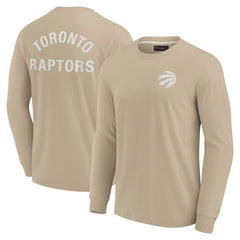Khaki Toronto Raptors Unisex Elements Super Soft Long Sleeve T-Shirt | NBA