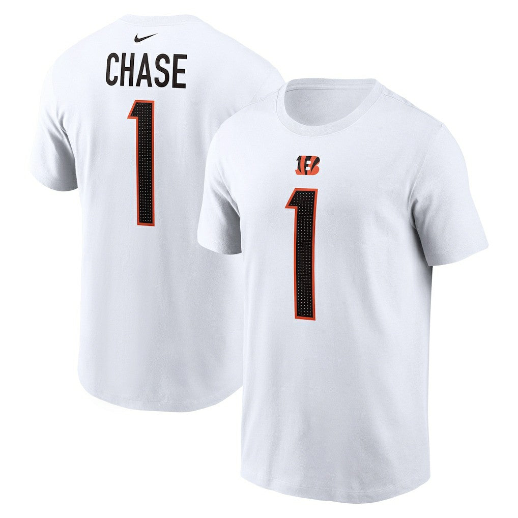 Cincinnati Bengals Ja'Marr Chase  Player Name & Number T-Shirt | NFL Sale