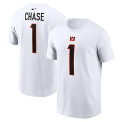Cincinnati Bengals Ja'Marr Chase  Player Name & Number T-Shirt | NFL Sale