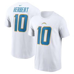 Los Angeles Chargers Justin Herbert  Player Name & Number T-Shirt | NFL Outlet